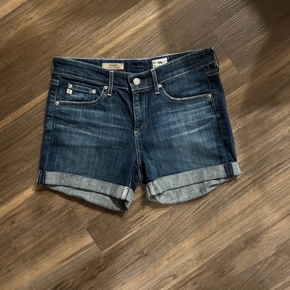 AG Adriano Goldschmied Dark Blue Denim Shorts